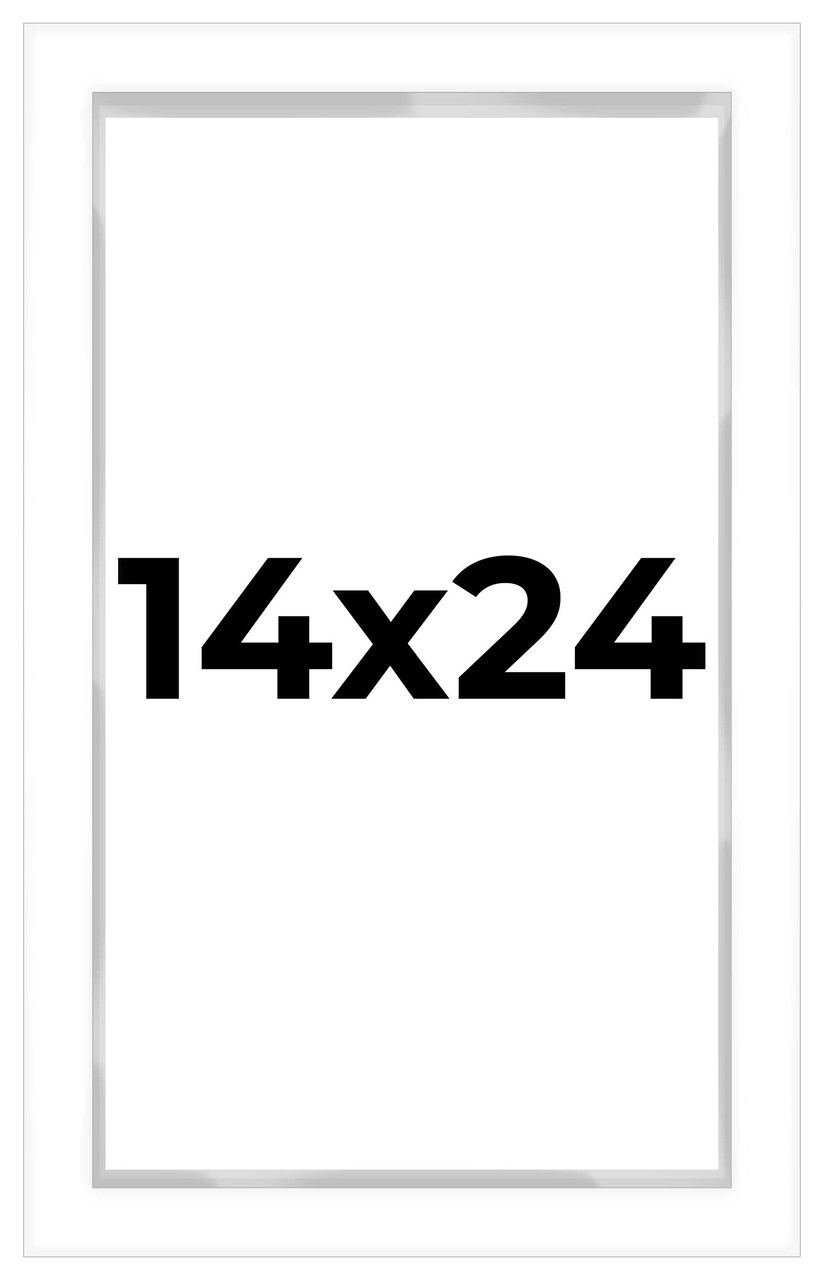 Modern Shadow Box 1" Depth White Picture Frame - UV Acrylic, Backing, Hanging Hardware